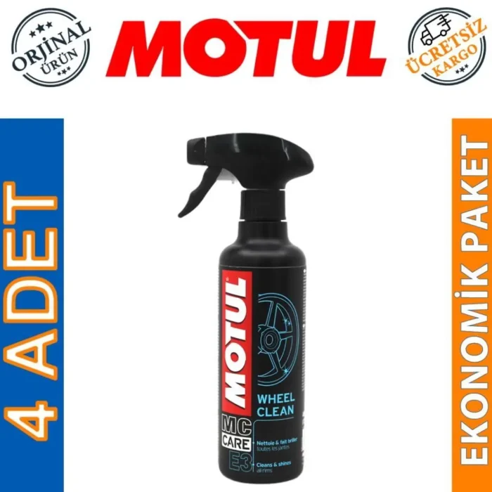 image_1080-1734 Motul E3 Wheel Clean Sprey 400 Ml Jant Temizleyici (4 Adet) - Görsel 1