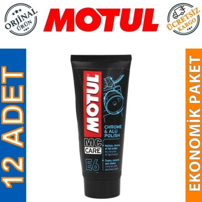 image_1080-1763 Motul E6 Chrome & Alu Polish 100 Ml Krom Parlatıcı (12 Adet) - Görsel 1