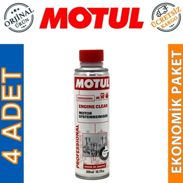 Motul Engine Clean 300 Ml Motor İçi Temizleyici (4 Adet) - Görsel 1