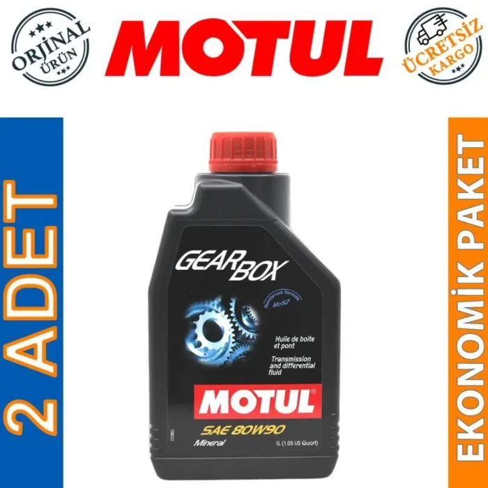 image_1080-1923 Motul Gearbox 80W90 1 Lt Şanzıman ve Diferansiyel Yağı (2 Adet) - Görsel 1
