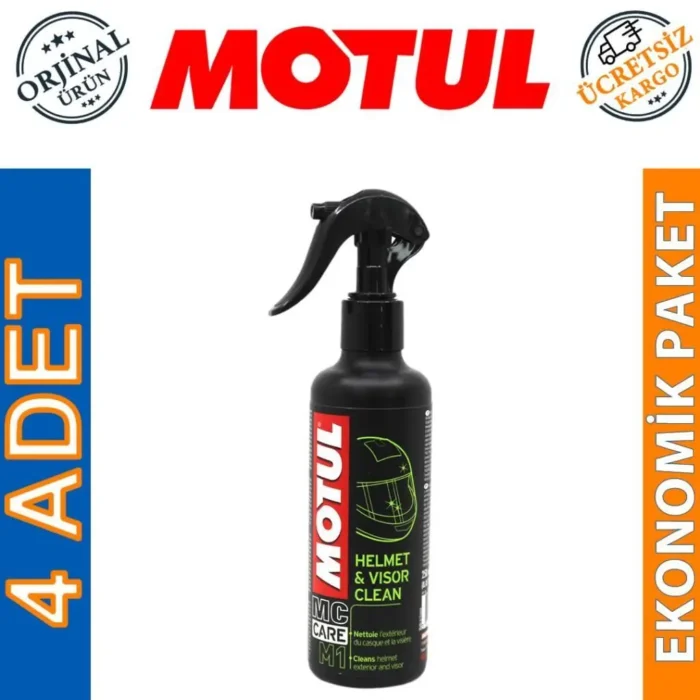 image_1080-1972 Motul M1 Kask ve Vizör Temizleme Sprey 250 Ml (4 Adet) - Görsel 1