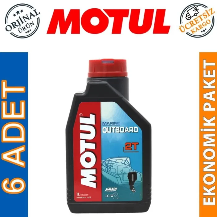 Motul Marine Outboard 2T 1 Lt 2 Zamanlı Tekne Motor Yağı (6 Adet) - Görsel 1