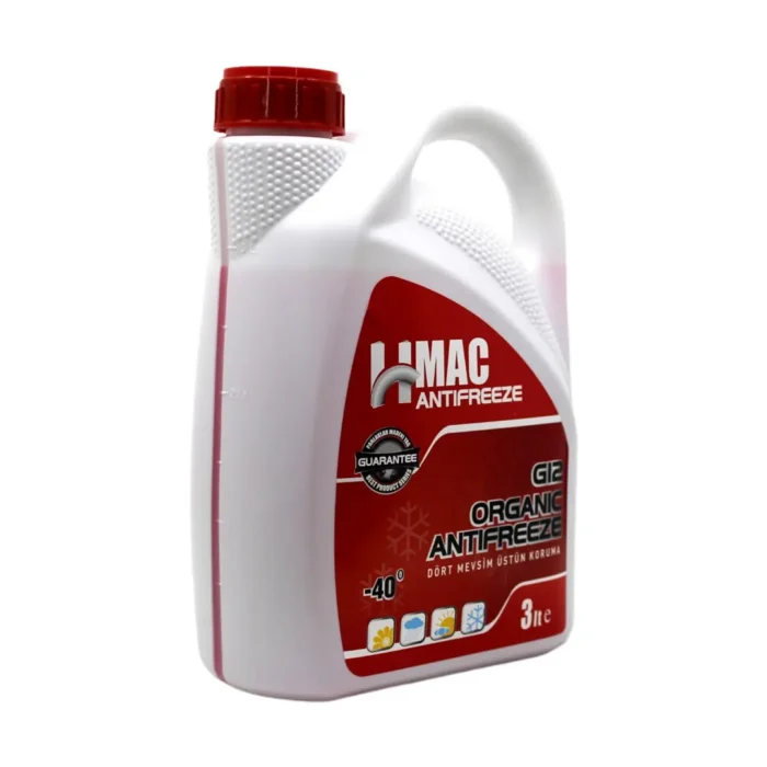HMac Organik Kırmızı Antifriz 3 Lt -40 Derece (4 Adet) - Görsel 3