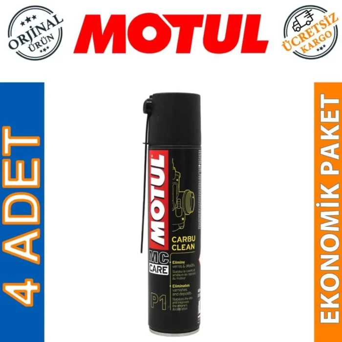 image_1080-2301 Motul P1 Carbu Clean Sprey 400 Ml Karbüratör Temizleyici (4 Adet) - Görsel 1