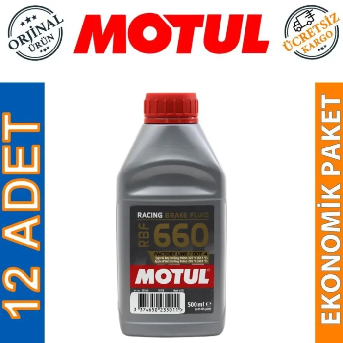 Motul RBF 660 FL Dot 4 500 Ml Sentetik Fren Hidrolik Yağı (12 Adet) - Görsel 1