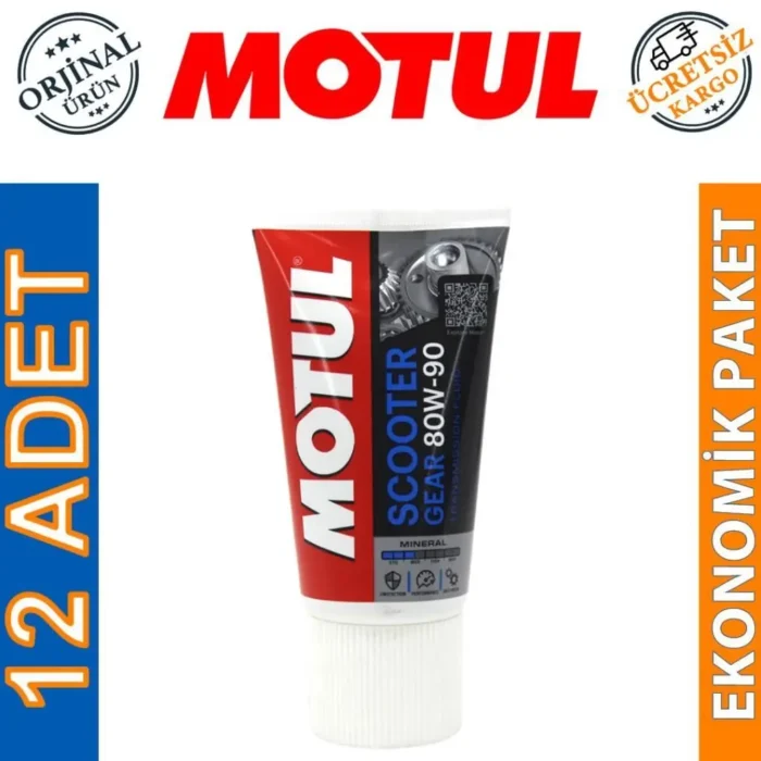image_1080-2370 Motul Scooter Gear 80W90 150 Ml Motosiklet Şanzıman Yağı (12 Adet) - Görsel 1