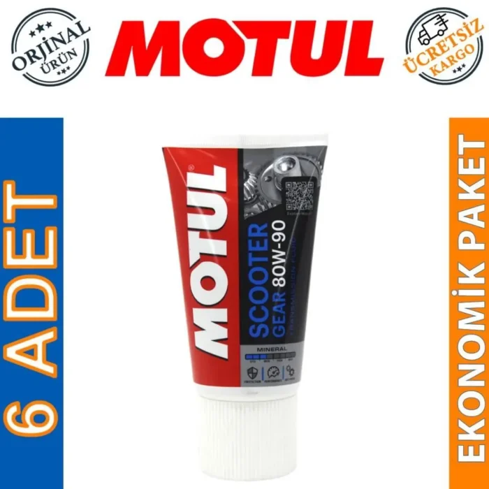 Motul Scooter Gear 80W90 150 Ml Motosiklet Şanzıman Yağı (6 Adet) - Görsel 1