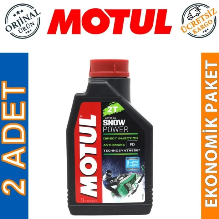 Motul SnowPower 2T 1 Lt 2 Zamanlı Kar Motosiklet Yağı (2 Adet) - Görsel 1