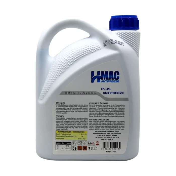 HMac Yeşil Antifriz 3 Lt -40 Derece (4 Adet) - Görsel 4