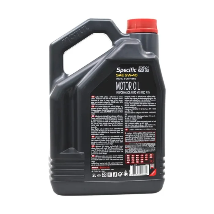 Motul Specific 505 01 502 00 5W40 5 Lt Tam Sentetik Motor Yağı (4 Adet) - Görsel 2