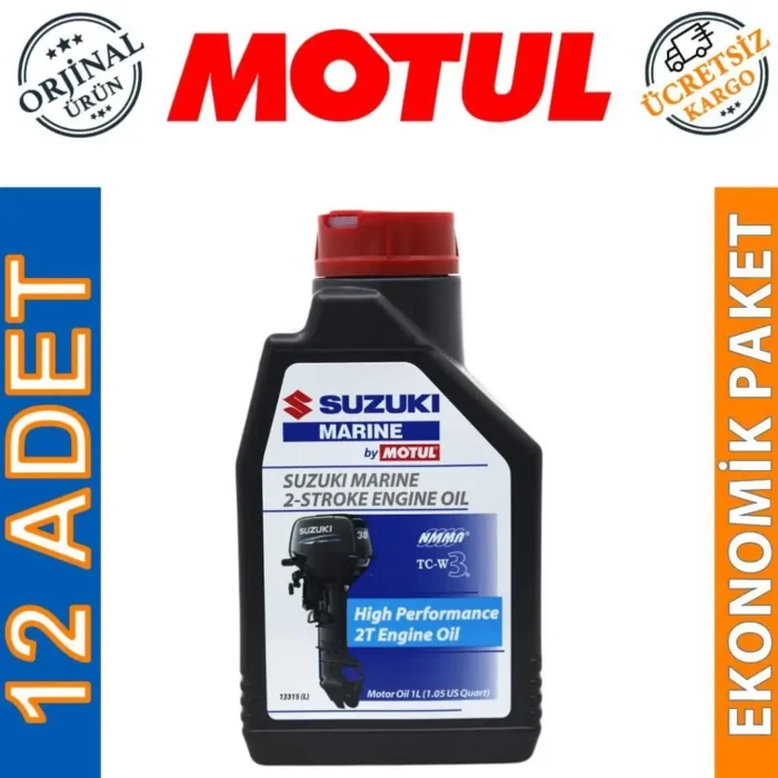 image_1080-2448 Motul Suzuki Marine 2T 1 Lt 2 Zamanlı Tekne Motor Yağı (12 Adet) - Görsel 1