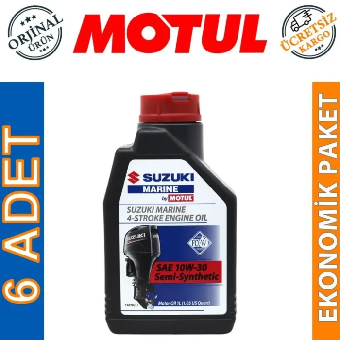 Motul Suzuki Marine 4T SAE 10W30 1 Lt Tekne Motor Yağı (6 Adet) - Görsel 1