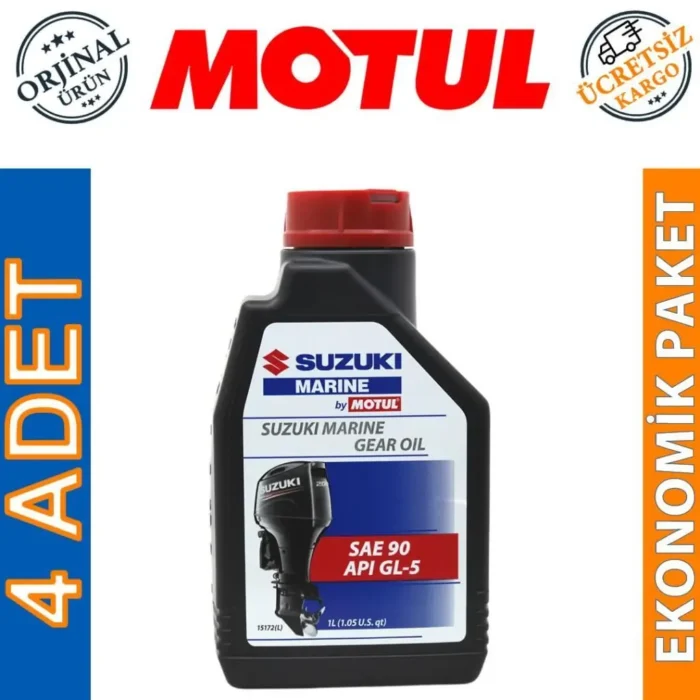 Motul Suzuki Marine Gear 90 1 Lt Tekne Kuyruk Yağı (4 Adet) - Görsel 1