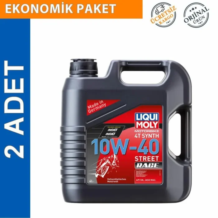 Liqui Moly 10W-40 4T Street Race 4 Lt Motosiklet Yağı (2 Adet) (20754) - Görsel 1