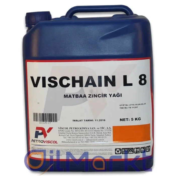 image_1080-2735 Petroviscol Vischain L 8 5 Kg Matbaa Zincir Yağı - Görsel 1