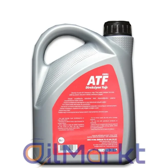 Uberlub Excell ATF Hidrolik Direksiyon Yağı 3 Lt - Görsel 3