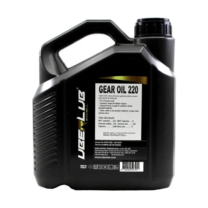 Uberlub Excell Gear Oil 220 3 Lt Asansör Dişli Yağı - Görsel 3