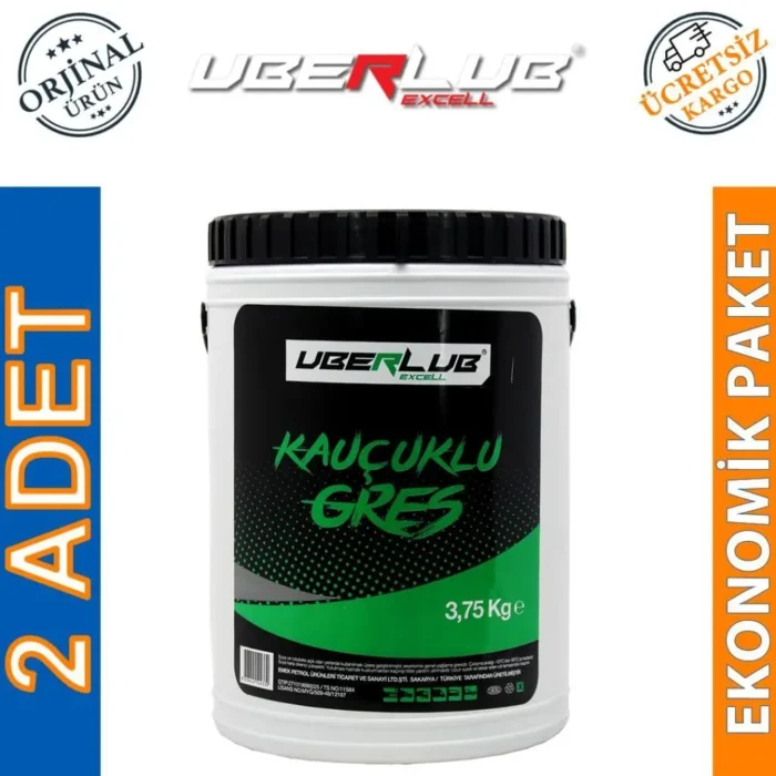 Uberlub Excell Kauçuklu Gres 3.75 Kg Kalsiyum Sabunlu Gres (2 Adet) - Görsel 1