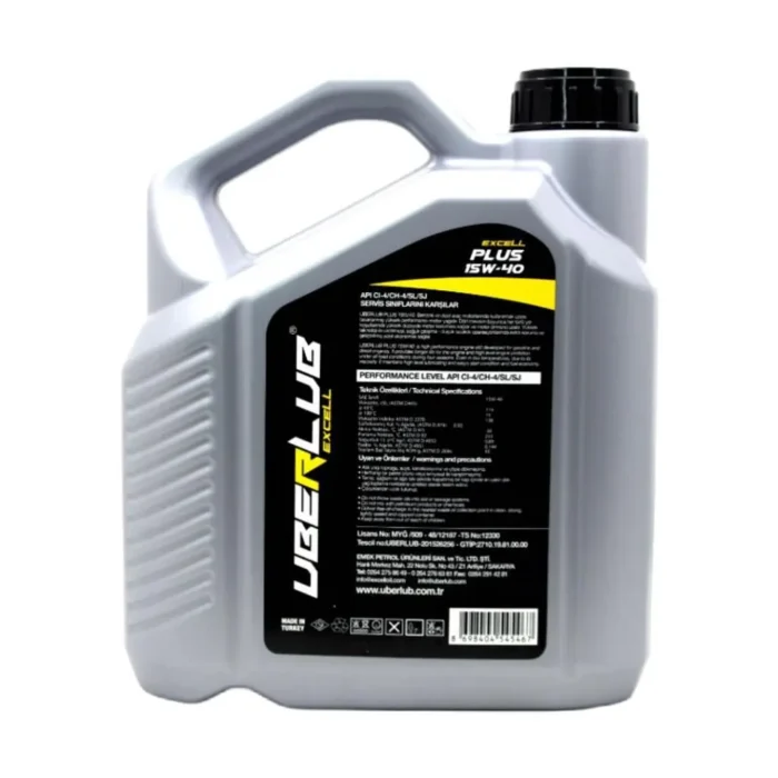 Uberlub Excell Plus 15W40 4 Lt Motor Yağı - Görsel 4