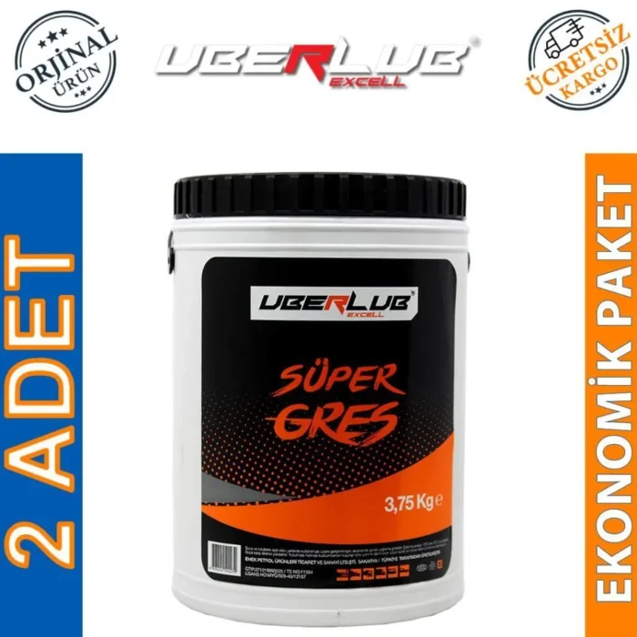 Uberlub Excell Süper Gres 3,75 Kg Rulman Gresi (2 Adet) - Görsel 1