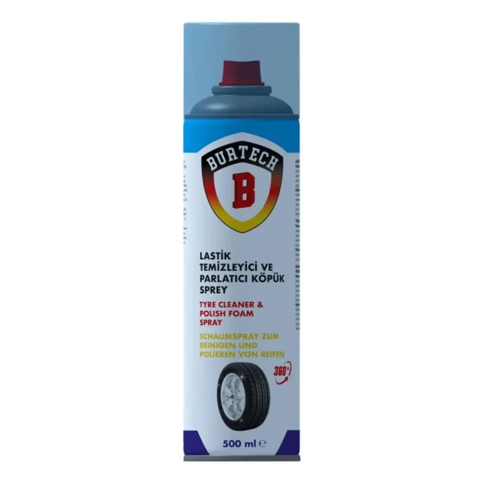 image_1080-35 Burtech Lastik Temizleyici Ve Parlatıcı Köpük Sprey 500 Ml - Görsel 1