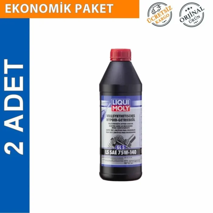image_1080-376 Liqui Moly GL5 LS SAE 75W-140 Sentetik Hypoid Dişli Yağı 1 Lt (2 Adet) (4421) - Görsel 1