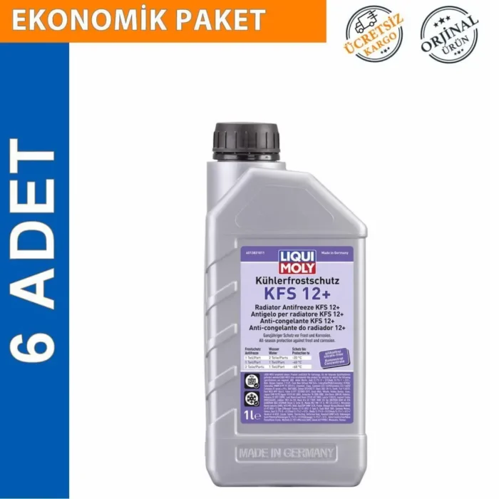 Liqui Moly KFS 12+ Kırmızı Antifriz 1 Lt (6 Adet) (21145) - Görsel 1