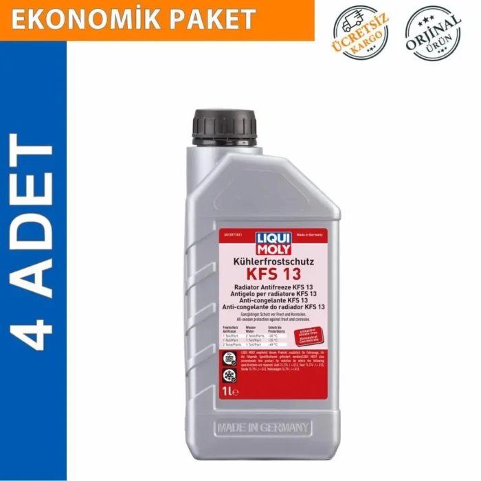 Liqui Moly KFS 13 Kırmızı Radyatör Antifrizi 1 Lt (4 Adet) (21139) - Görsel 1
