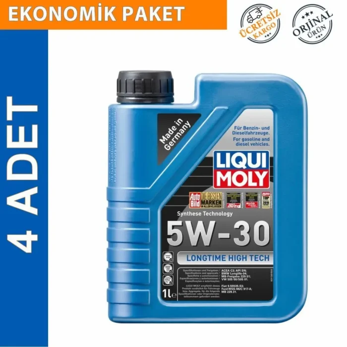 Liqui Moly Longtime High Tech 5W30 Motor Yağı 1 Lt (4 Adet) (9506) - Görsel 1