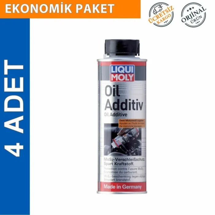 image_1080-457 Liqui Moly Oil Additiv 200 ML MoS2'li Yağ Katkısı (4 Adet) (1012) - Görsel 1