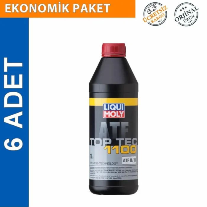image_1080-530 Liqui Moly Top Tec ATF 1100 Otomatik Şanzıman Yağı 1 Lt (6 Adet) (3651) - Görsel 1