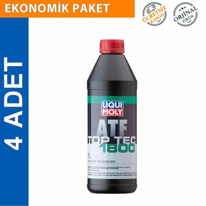 image_1080-537 Liqui Moly Top Tec ATF 1800 Otomatik Şanzıman Yağı 1 Lt (4 Adet) (3687) - Görsel 1