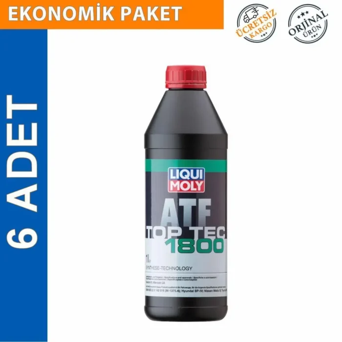 image_1080-538 Liqui Moly Top Tec ATF 1800 Otomatik Şanzıman Yağı 1 Lt (6 Adet) (3687) - Görsel 1