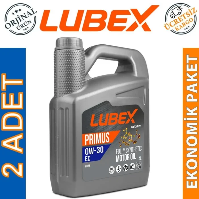 Lubex Primus EC 0W30 4 Lt Tam Sentetik Motor Yağı (2 Adet) - Görsel 1