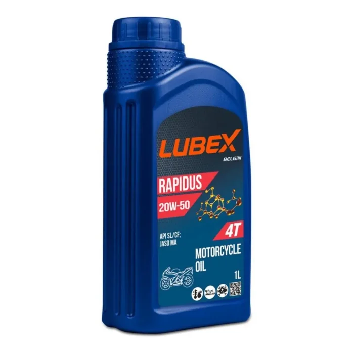 image_1080-605 Lubex Rapidus 4T 20W50 4 Zamanlı Motosiklet Yağı 1 Litre - Görsel 1