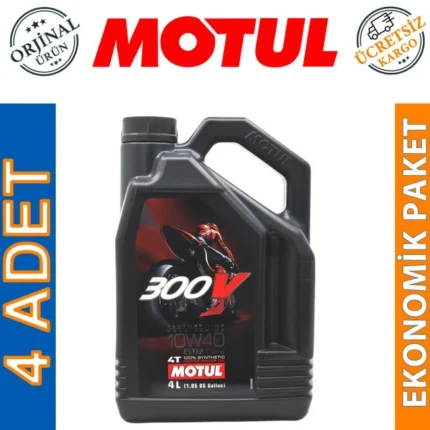 Motul 300V FL 10W40 4T 4 Lt Motosiklet Yağı (4 Adet)