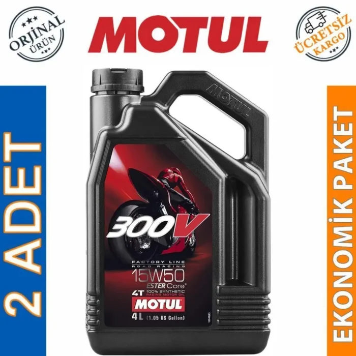 Motul 300V FL 15W50 4T 4 Lt Motosiklet Yağı (2 Adet) - Görsel 1