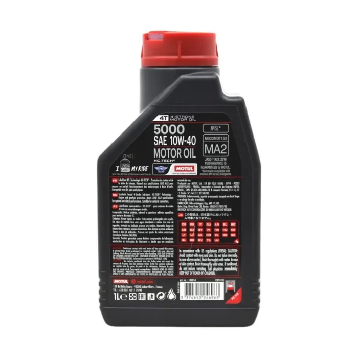 Motul 5000 10W40 4T 1 Lt Motosiklet Yağı (2 Adet) - Görsel 4