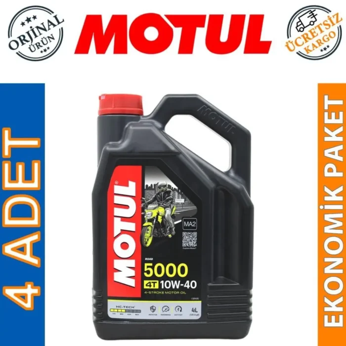 Motul 5000 10W40 4T 4 Lt Motosiklet Yağı (4 Adet) - Görsel 1