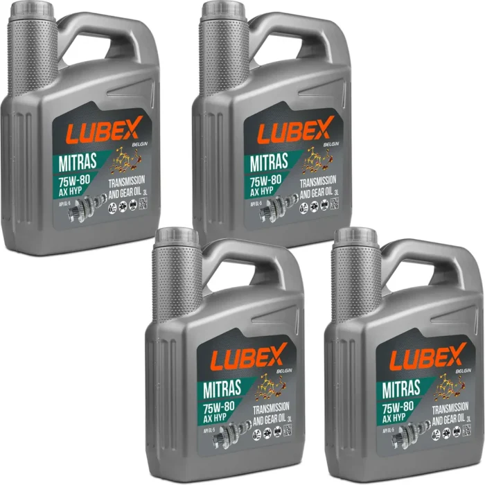 lubex-mitras-ax-hyp-75w80-3lt-4-adet Lubex Mitras AX HYP 75W80 3 Lt Şanzıman ve Diferansiyel Yağı (4 Adet) - Görsel 1