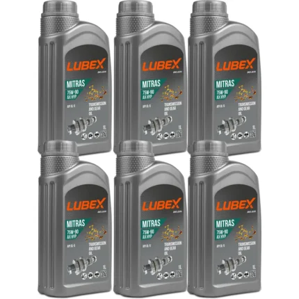 Lubex Mitras AX HYP 75W90 1 Lt Şanzıman ve Diferansiyel Yağı (6 Adet)