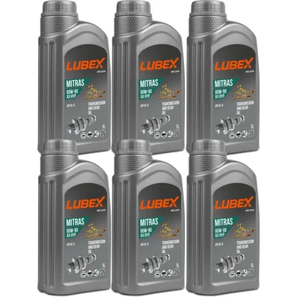 Lubex Mitras AX HYP 80W90 1 Lt Şanzıman ve Diferansiyel Yağı (6 Adet)