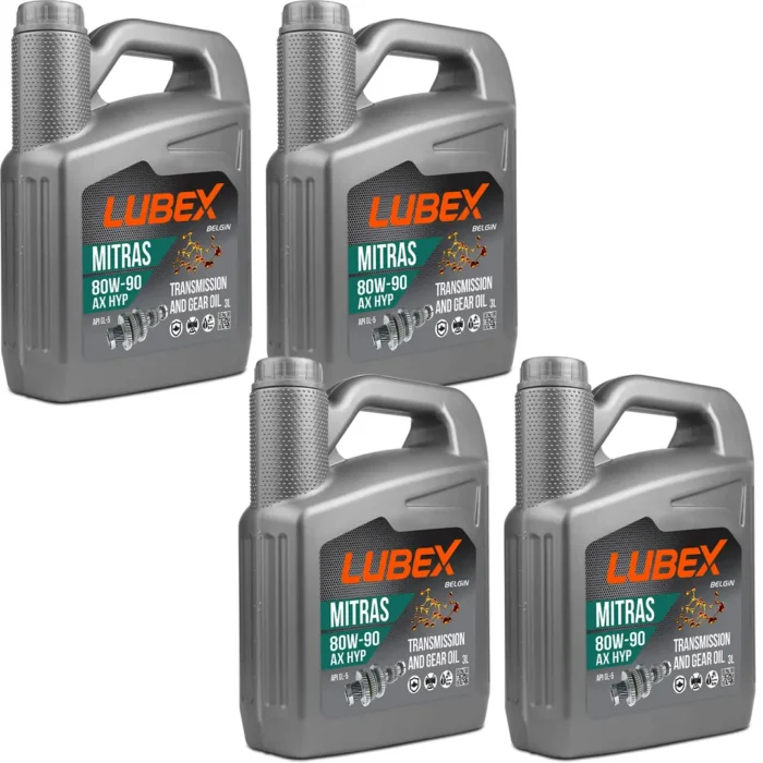 lubex-mitras-ax-hyp-80w90-3lt-4-adet Lubex Mitras AX HYP 80W90 3 Lt Şanzıman ve Diferansiyel Yağı (4 Adet) - Görsel 1