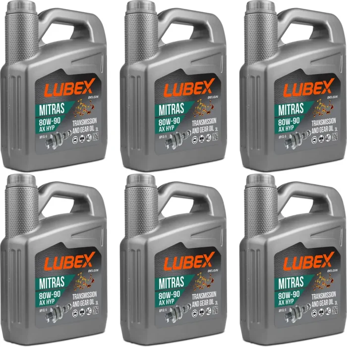Lubex Mitras AX HYP 80W90 3 Lt Şanzıman ve Diferansiyel Yağı (6 Adet) - Görsel 1