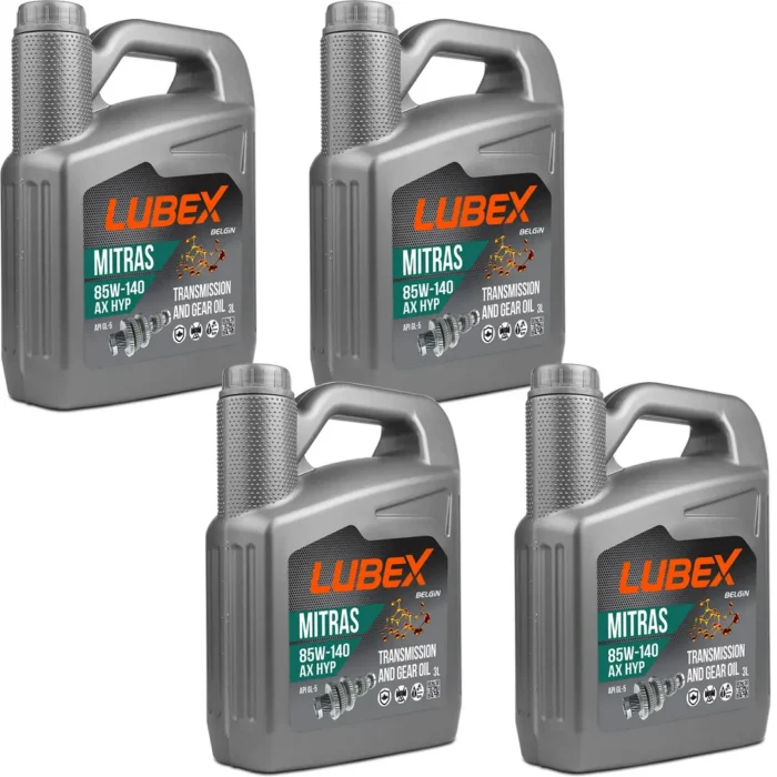 lubex-mitras-ax-hyp-85w140-3lt-4-adet Lubex Mitras AX HYP 85W140 3 Lt Şanzıman ve Diferansiyel Yağı (4 Adet) - Görsel 1