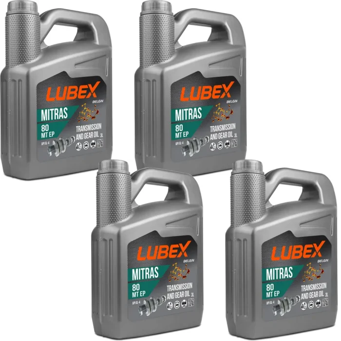 lubex-mitras-mt-ep-80-3lt-4-adet Lubex Mitras MT EP 80 3 Lt Şanzıman Yağı (4 Adet) - Görsel 1