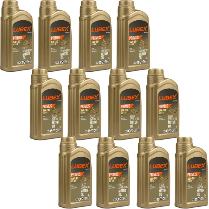 Lubex Primus C3-LA 5W30 1 Lt Tam Sentetik Motor Yağı (12 Adet) - Görsel 1
