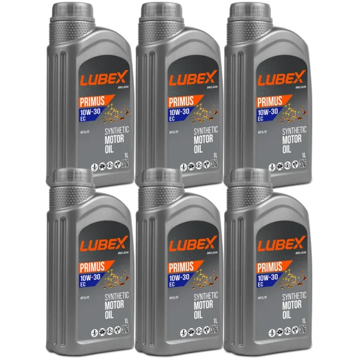lubex-primus-ec-10w30-1lt-6-adet Lubex Primus EC 10W30 1 Lt Sentetik Motor Yağı (6 Adet) - Görsel 1