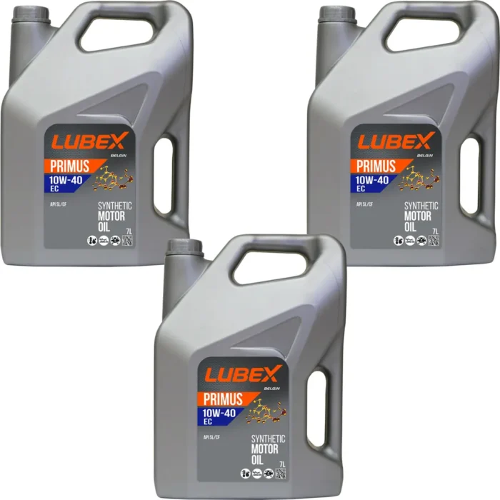Lubex Primus EC 10W40 7 Lt Sentetik Motor Yağı (3 Adet) - Görsel 1
