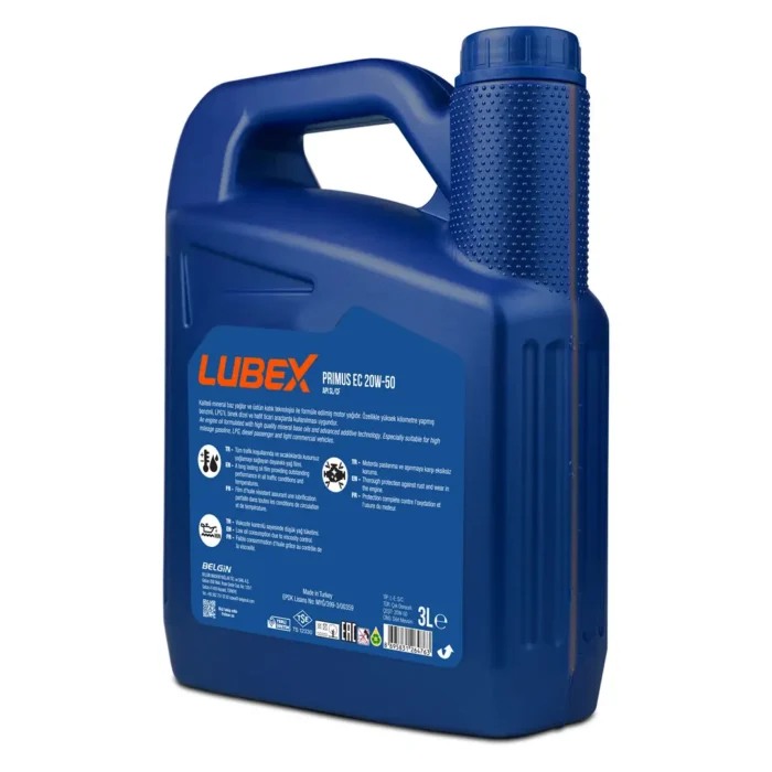 Lubex Primus EC 20W50 3 Lt Motor Yağı - Görsel 2